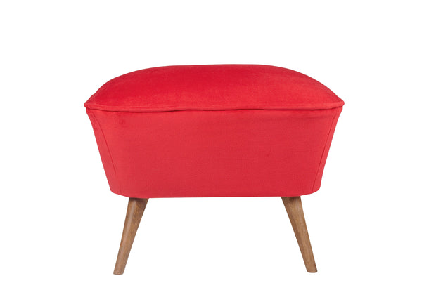 Pouf in tessuto Lake View Rosso (1)