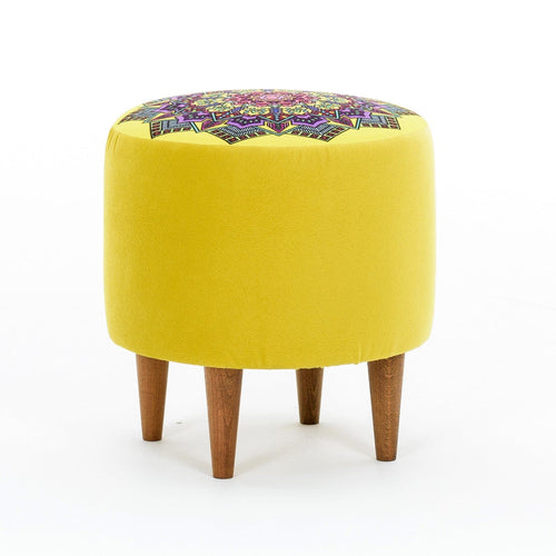 Pouf in tessuto Latina Multicolore