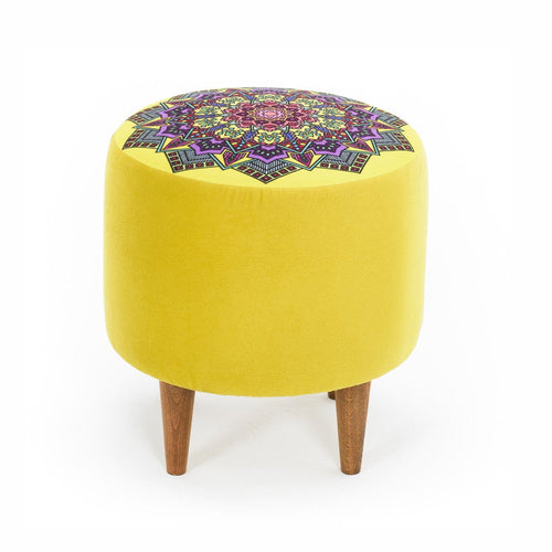 Pouf in tessuto Latina Multicolore (1)
