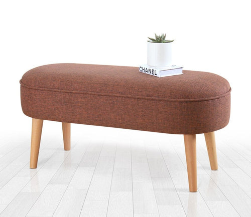 Pouf in tessuto Lednok Bordeaux