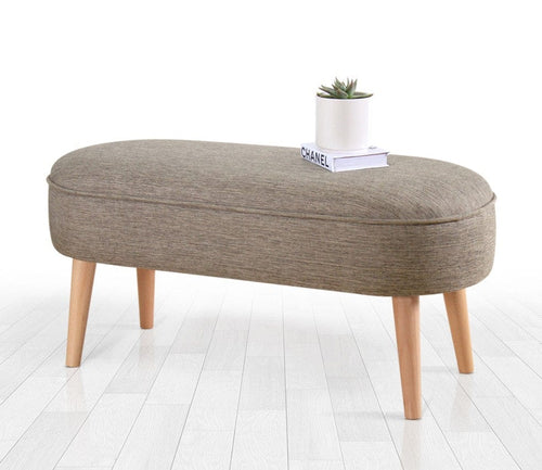 Pouf in tessuto Lednok Cappuccino