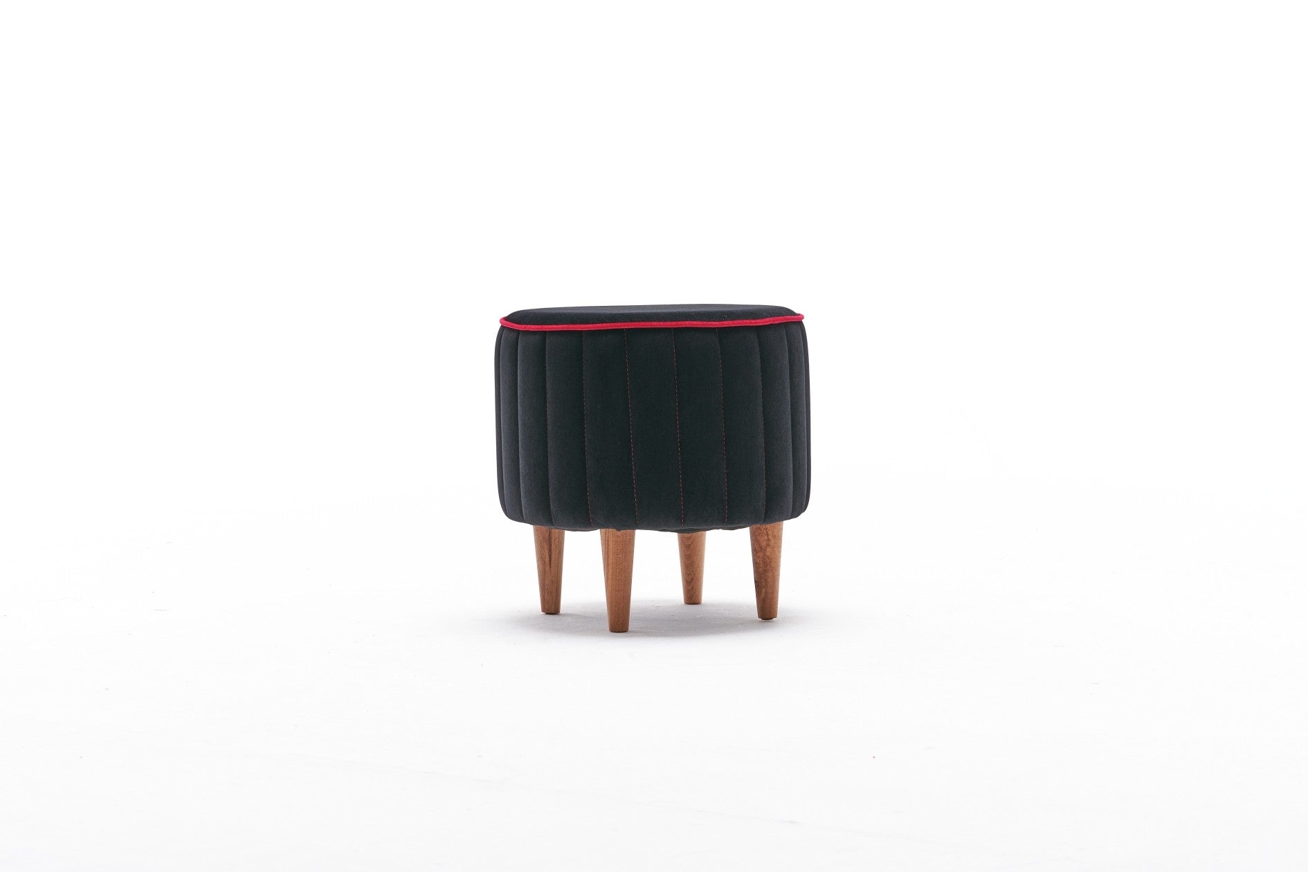 Pouf in tessuto Lindy Antracite (3)