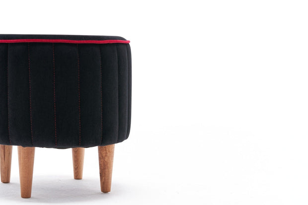 Pouf in tessuto Lindy Antracite (5)