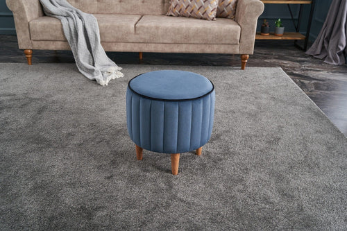 Pouf in tessuto Lindy Blu (1)