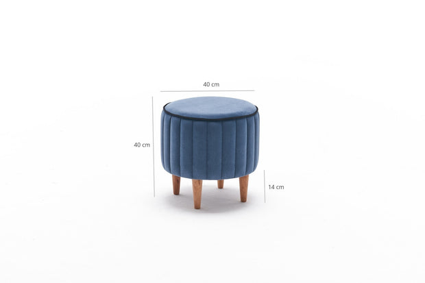 Pouf in tessuto Lindy Blu (6)