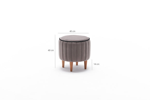 Pouf in tessuto Lindy Grigio (6)
