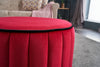 Pouf in tessuto Lindy Rosso (1)
