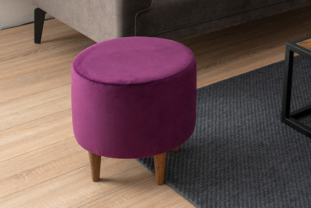 Pouf in tessuto Liza Violetto