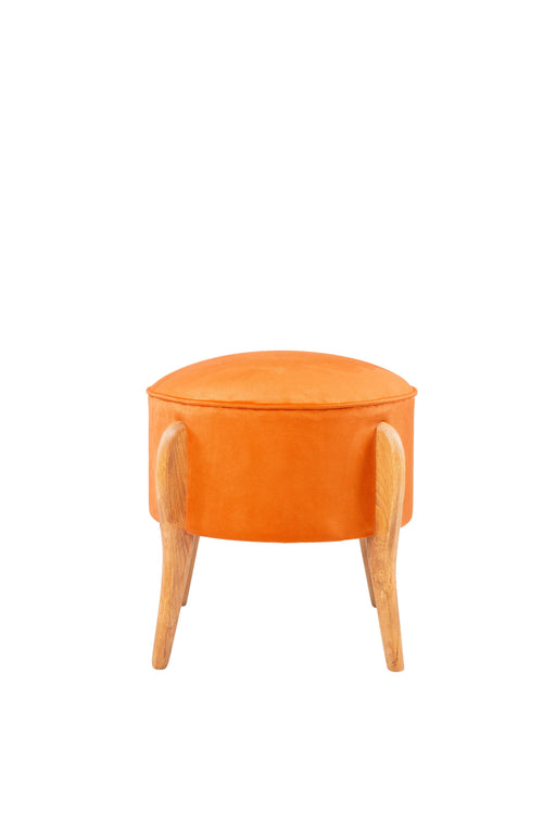 Pouf in tessuto Lockett Arancia (1)