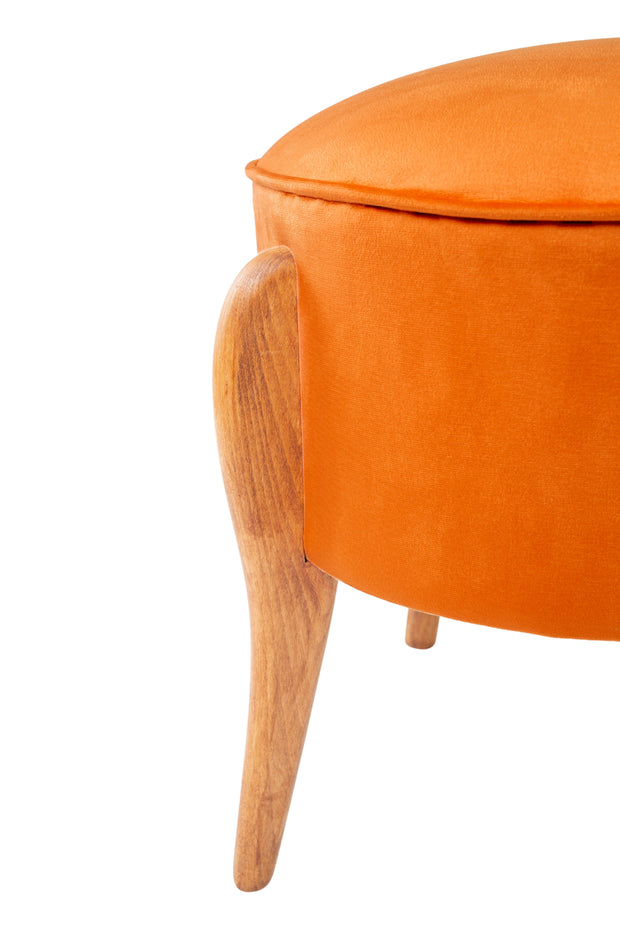 Pouf in tessuto Lockett Arancia (2)
