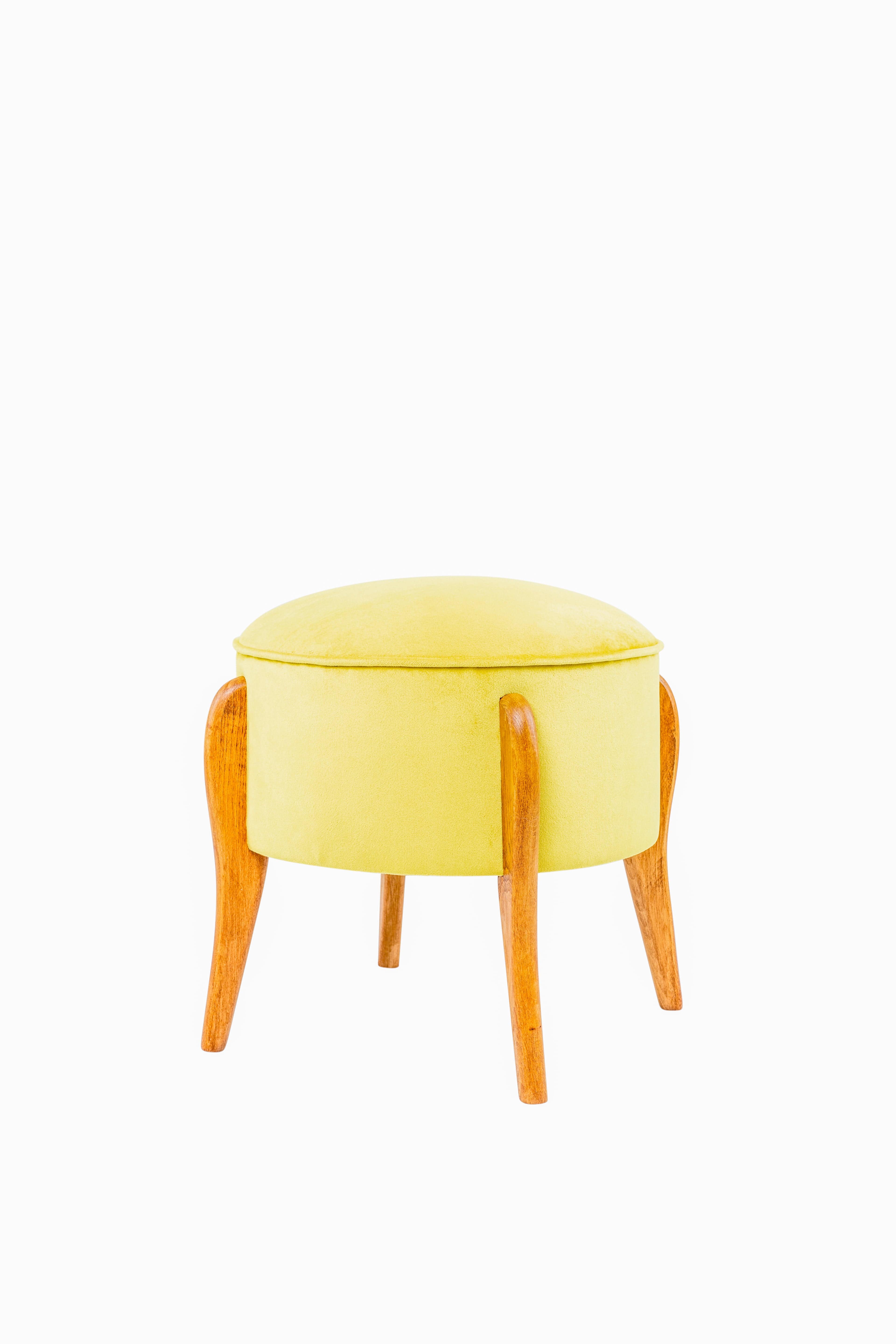 Pouf in tessuto Lockett Giallo