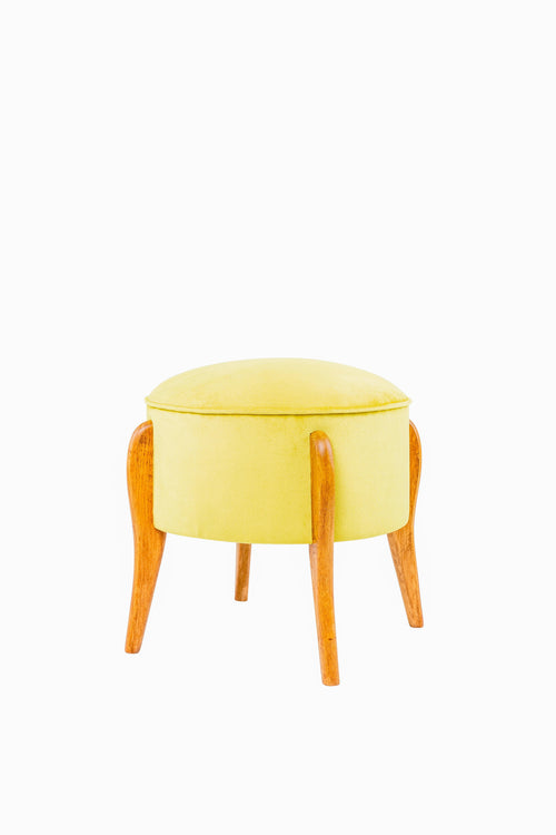 Pouf in tessuto Lockett Giallo