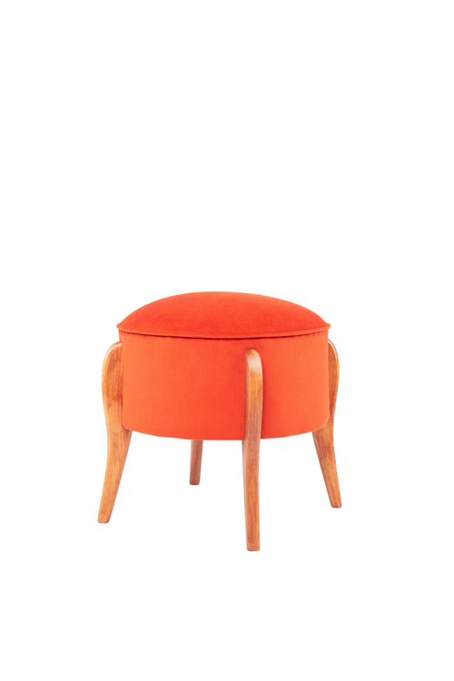Pouf in tessuto Lockett Ruggine