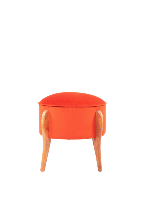 Pouf in tessuto Lockett Ruggine (1)