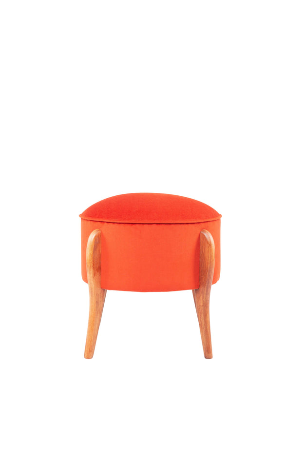 Pouf in tessuto Lockett Ruggine (1)