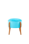 Pouf in tessuto Lockett Turchese (1)