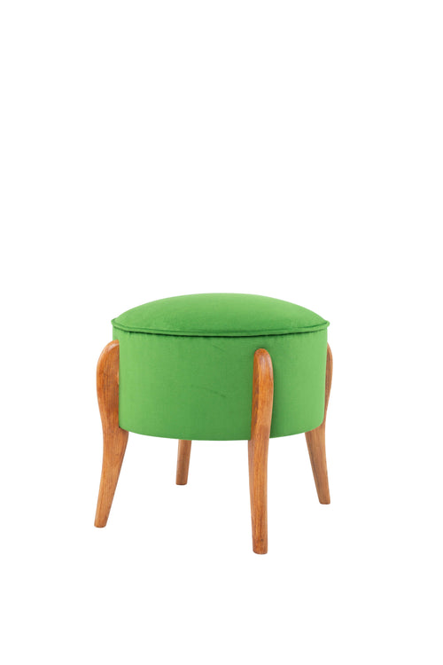 Pouf in tessuto Lockett Verde