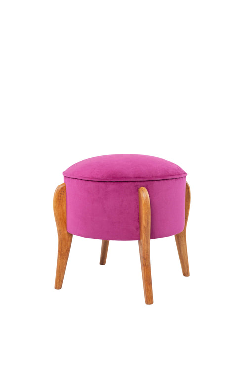 Pouf in tessuto Lockett Violetto