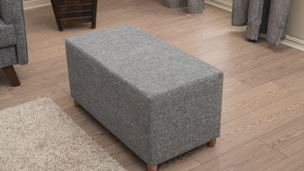 Pouf in tessuto Lotus Grigio (2)
