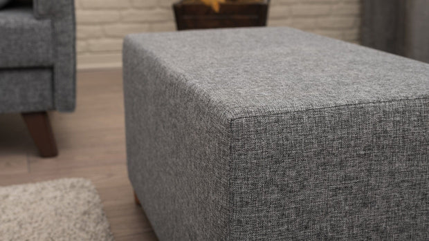 Pouf in tessuto Lotus Grigio (3)