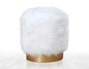 Pouf in tessuto Lovett Bianco