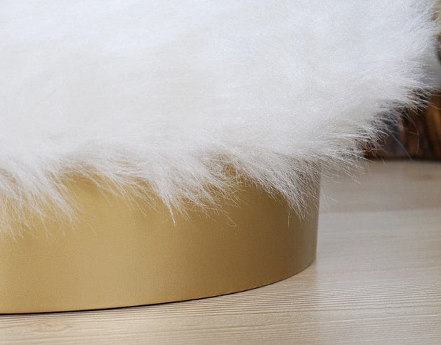 Pouf in tessuto Lovett Bianco (4)
