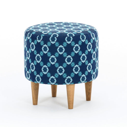 Pouf in tessuto Lucca Multicolore