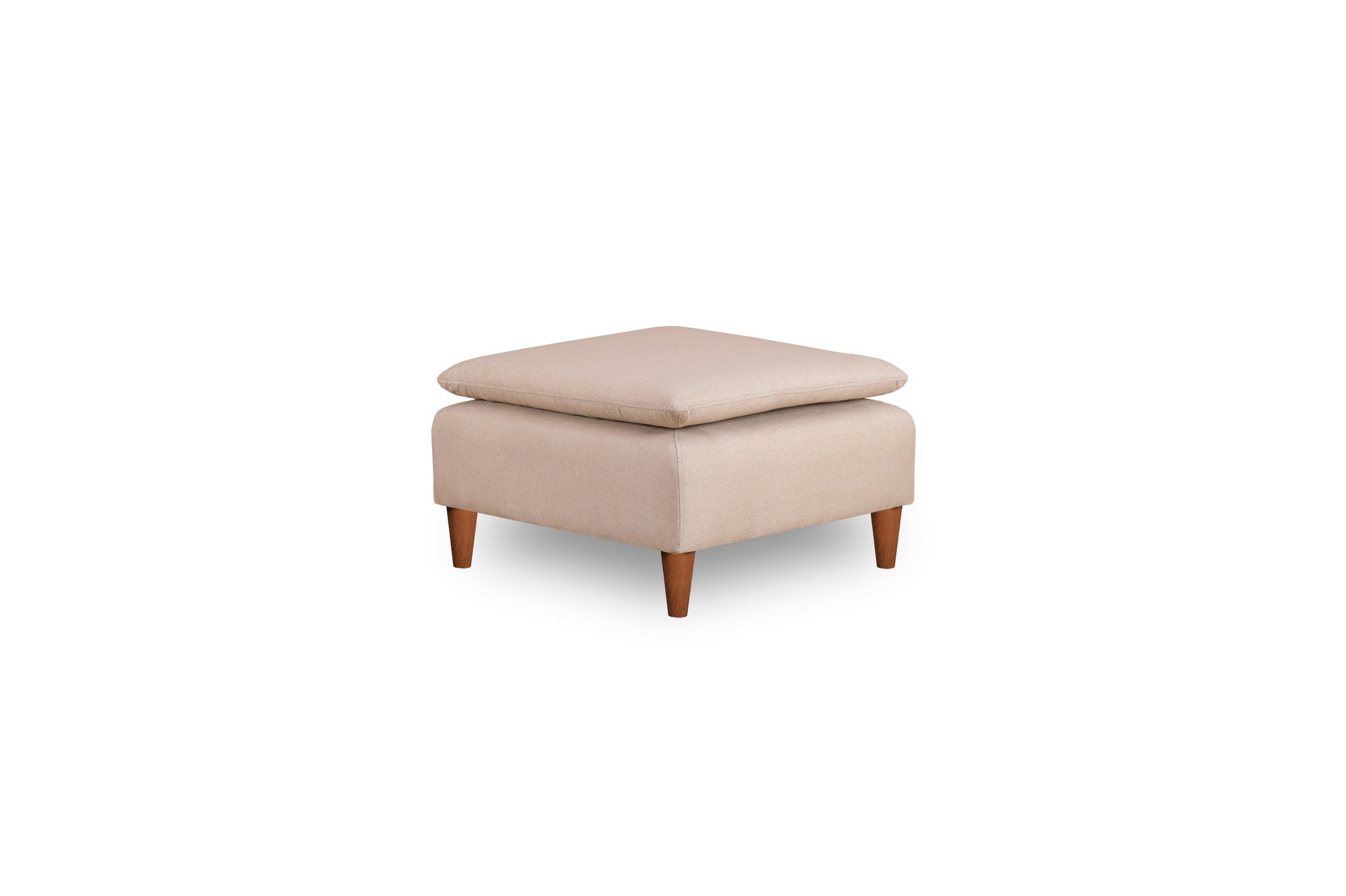 Pouf in tessuto Lungo Crema