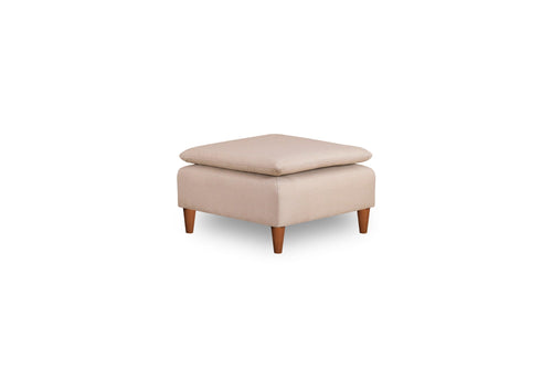 Pouf in tessuto Lungo Crema