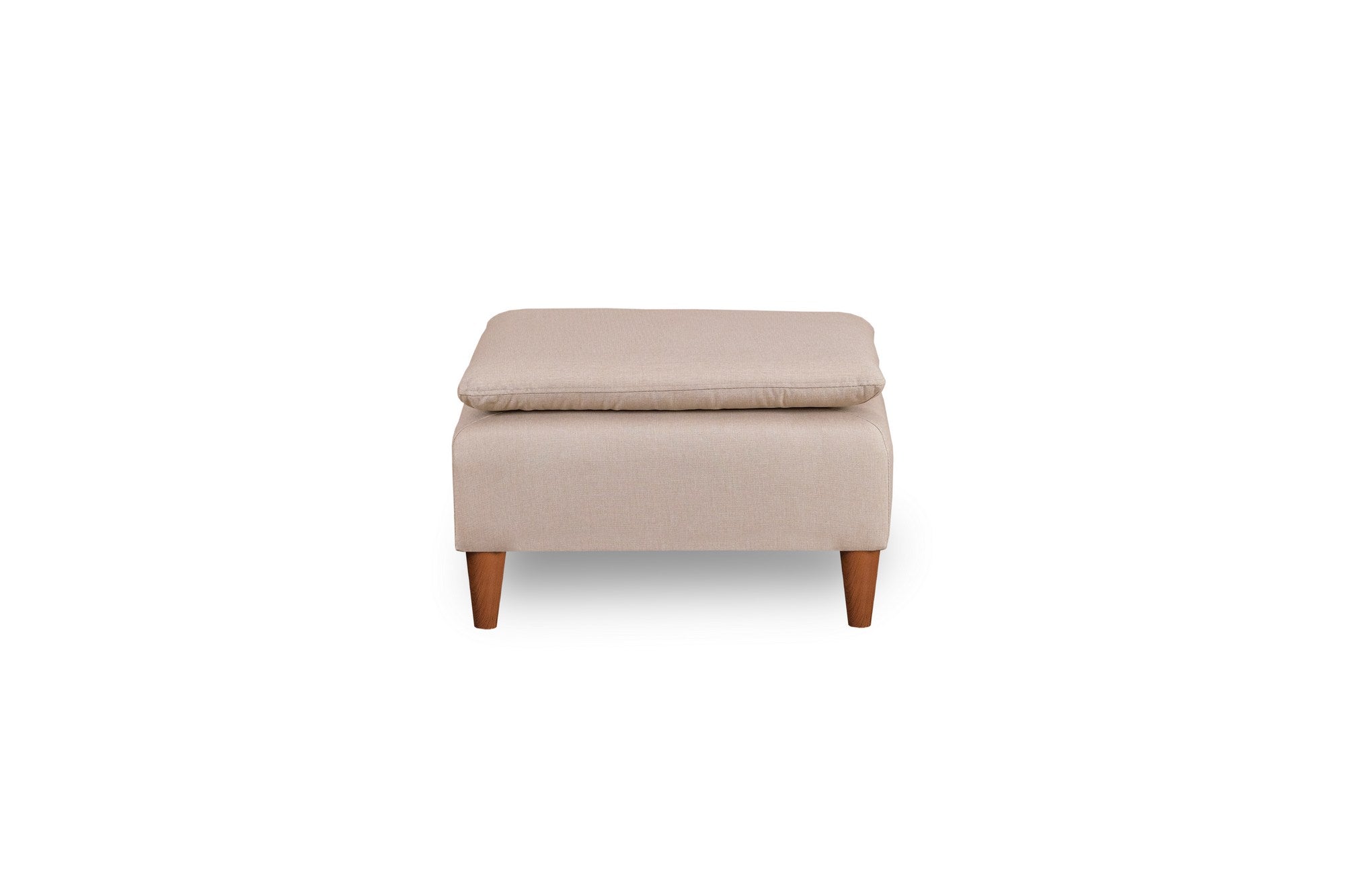 Pouf in tessuto Lungo Crema (1)