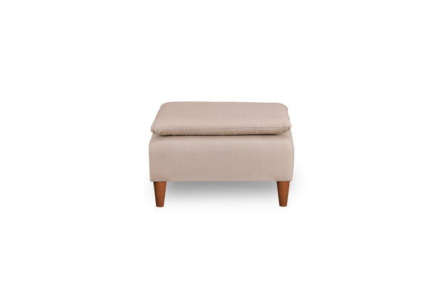 Pouf in tessuto Lungo Crema (1)