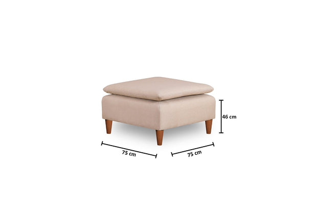 Pouf in tessuto Lungo Crema (3)
