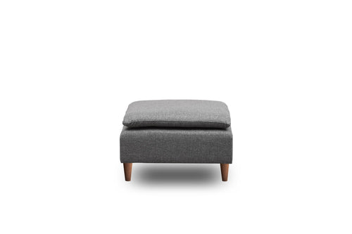 Pouf in tessuto Lungo Grigio