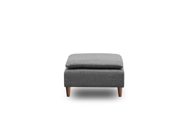Pouf in tessuto Lungo Grigio