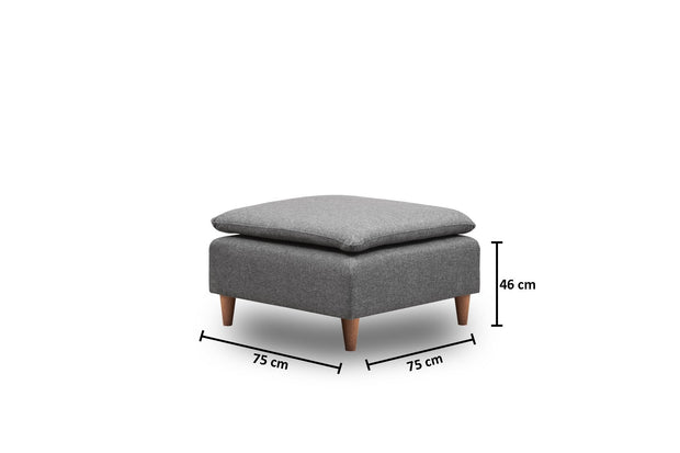 Pouf in tessuto Lungo Grigio (1)