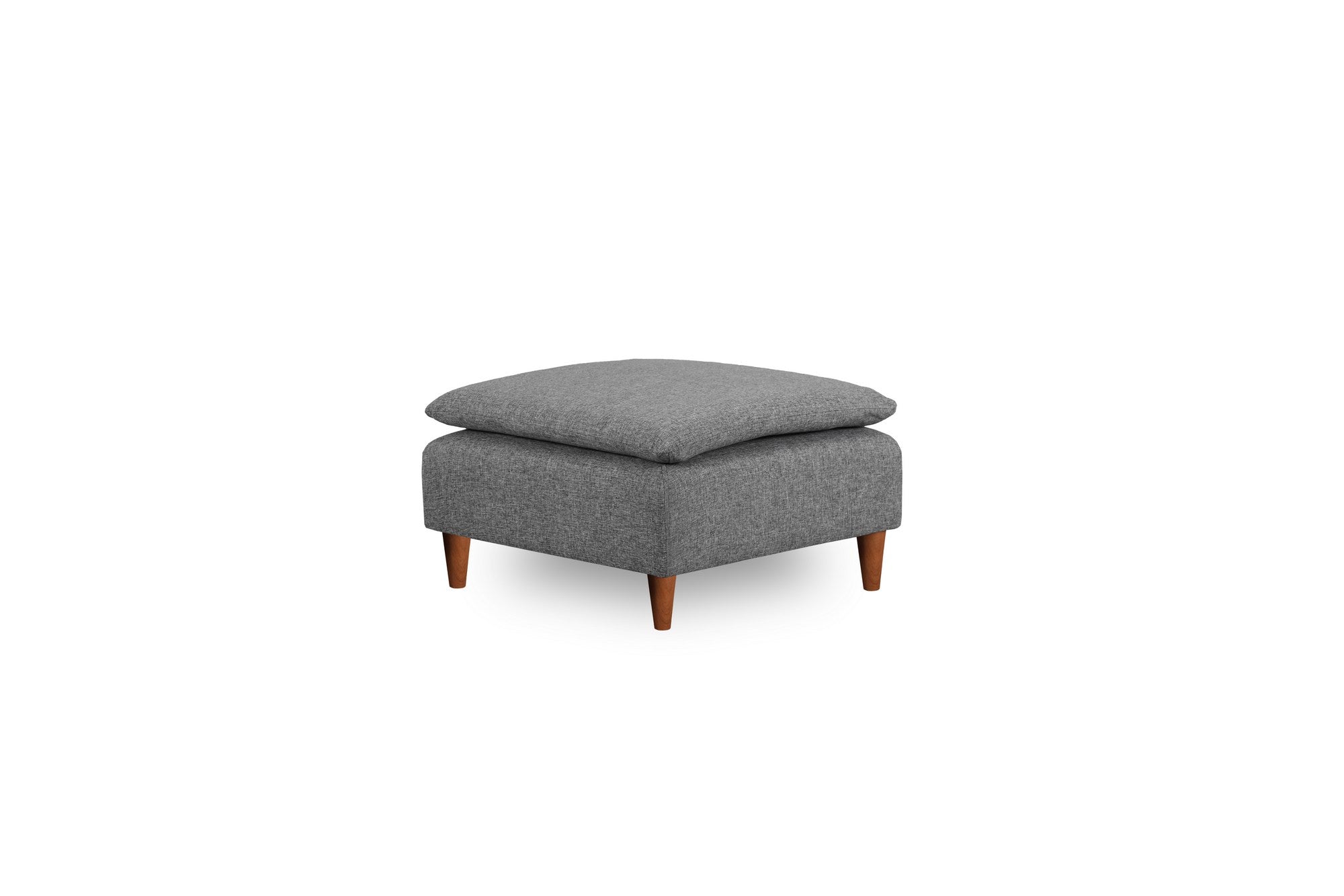 Pouf in tessuto Lungo Grigio