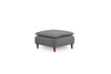 Pouf in tessuto Lungo Grigio