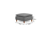 Pouf in tessuto Lungo Grigio (2)