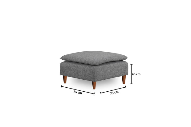 Pouf in tessuto Lungo Grigio (2)