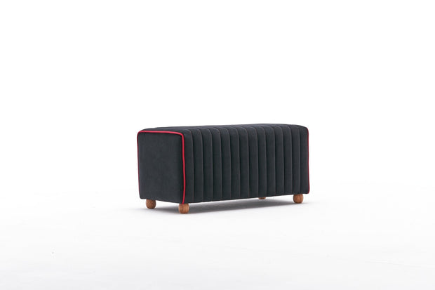 Pouf in tessuto Mabel Antracite (3)