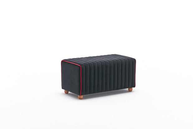 Pouf in tessuto Mabel Antracite (4)