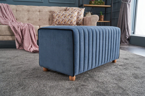 Pouf in tessuto Mabel Blu (1)
