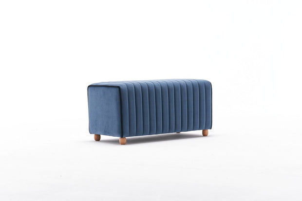 Pouf in tessuto Mabel Blu (3)