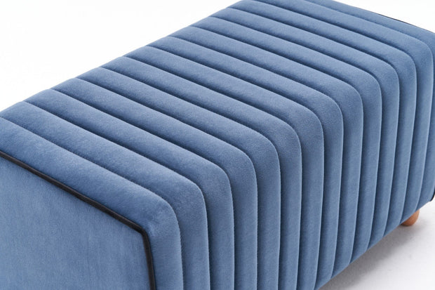 Pouf in tessuto Mabel Blu (5)