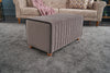 Pouf in tessuto Mabel Cappuccino