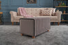 Pouf in tessuto Mabel Cappuccino (1)