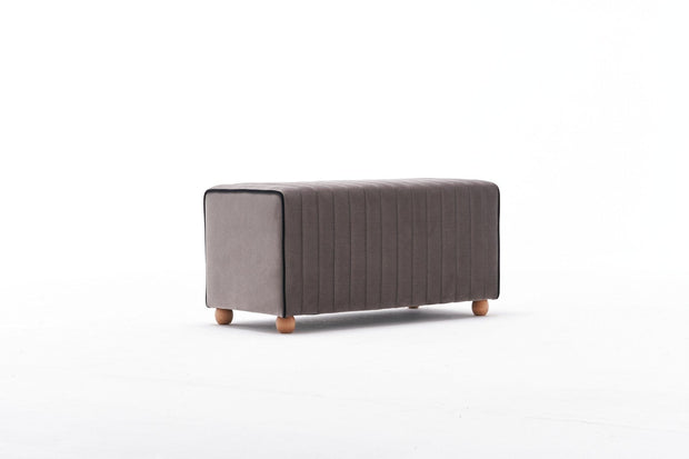 Pouf in tessuto Mabel Cappuccino (4)