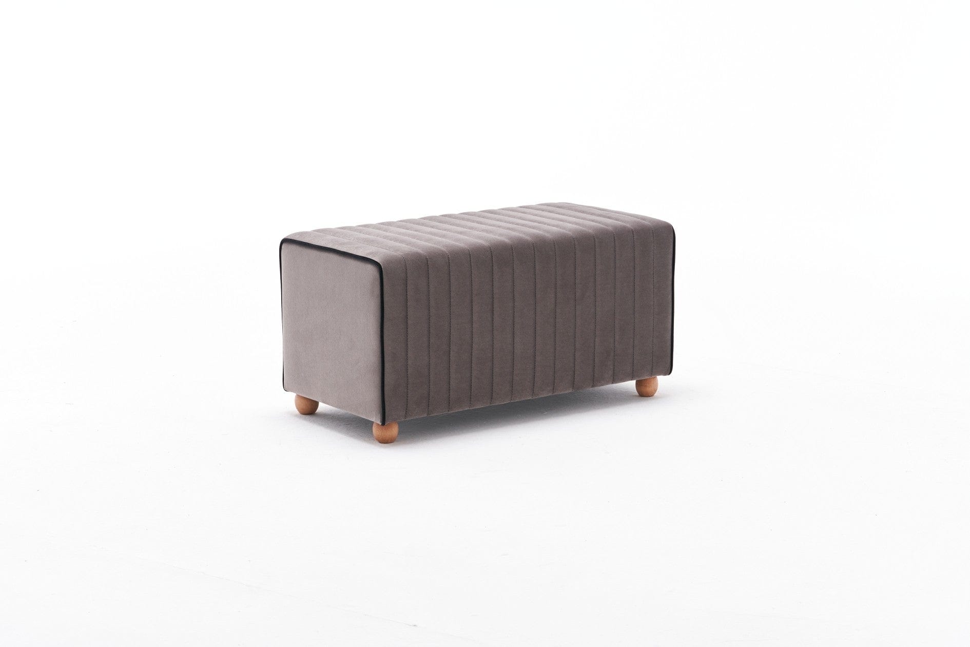 Pouf in tessuto Mabel Cappuccino (5)