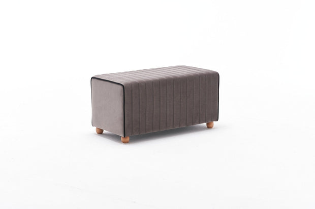Pouf in tessuto Mabel Cappuccino (5)