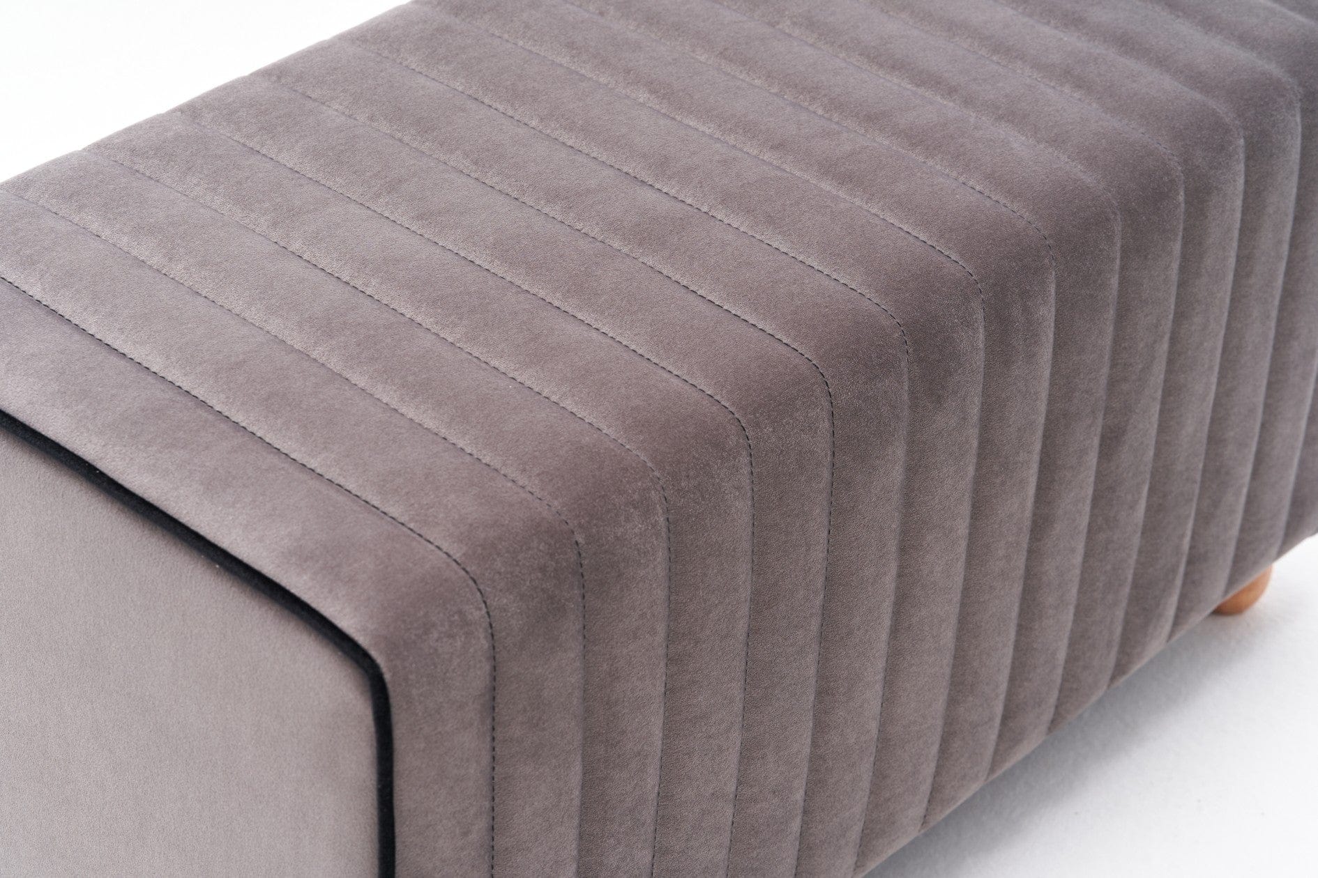 Pouf in tessuto Mabel Cappuccino (6)